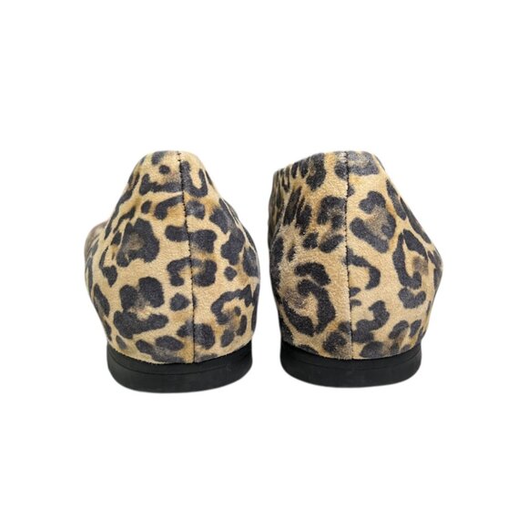 Mara Bini Leopard Print Point Toe Ballet Flats Size 39 Smart Capsule Wardrobe - Picture 3 of 11